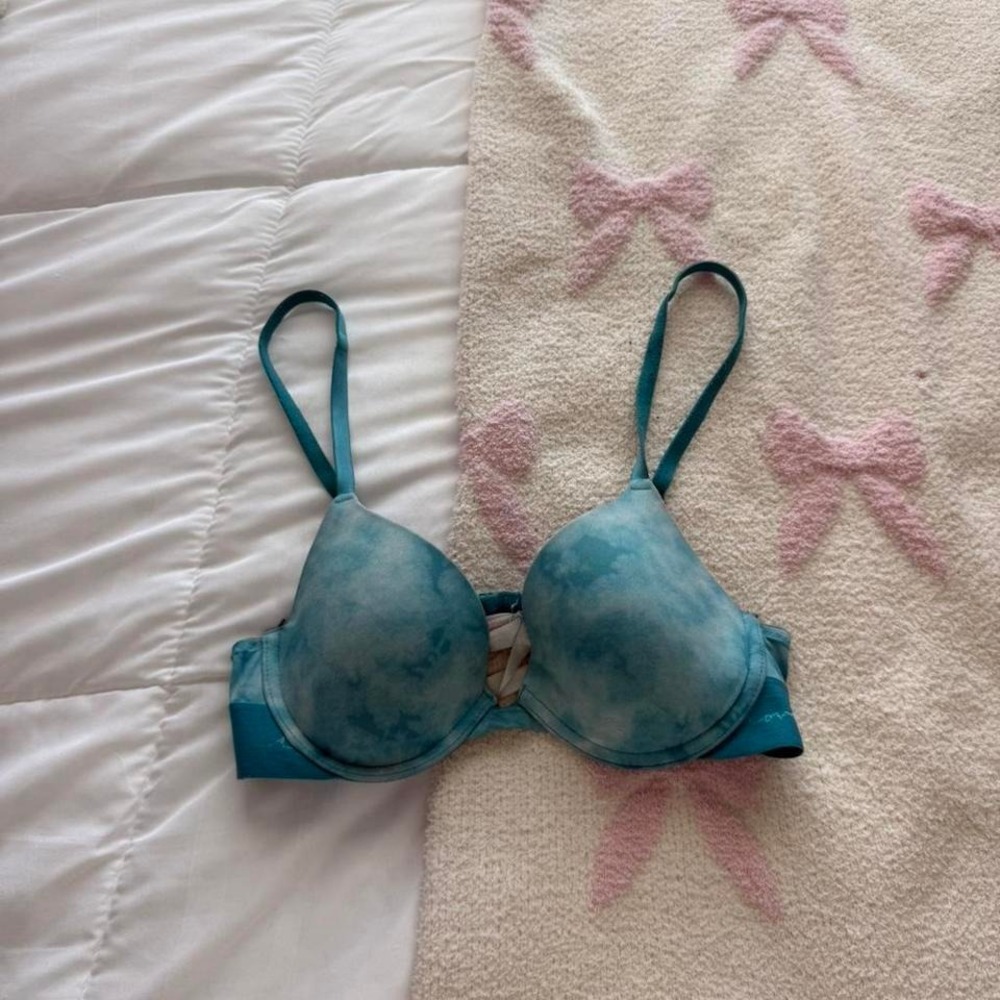 VS Pink Turquoise Blue Tie-Dye Print Bra‎